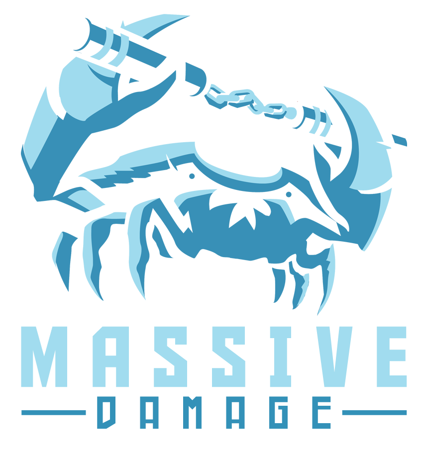 Massive Damage Games logo – game dev studio